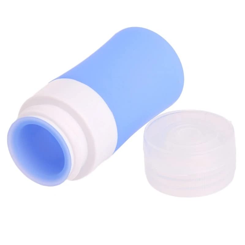 Tvoip 5Pcs 38ml /1.28oz Silicone Refillable Bottle Portable Mini Traveler Packing Bottle Press Bottle(Random Color) - Image 4